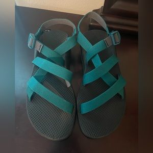 Womens Chacos size 12 never worn teal/black